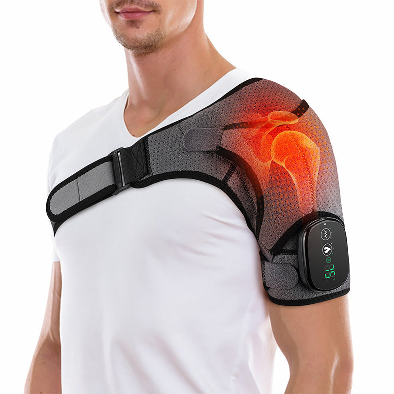 Heated Shoulder Brace with Vibration for Men & Women