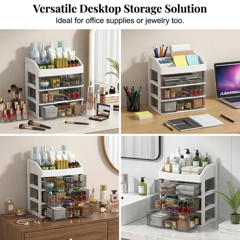 ⏰Limited-time 50% off💄✨Stackable Desktop Organizer with Clear Drawers