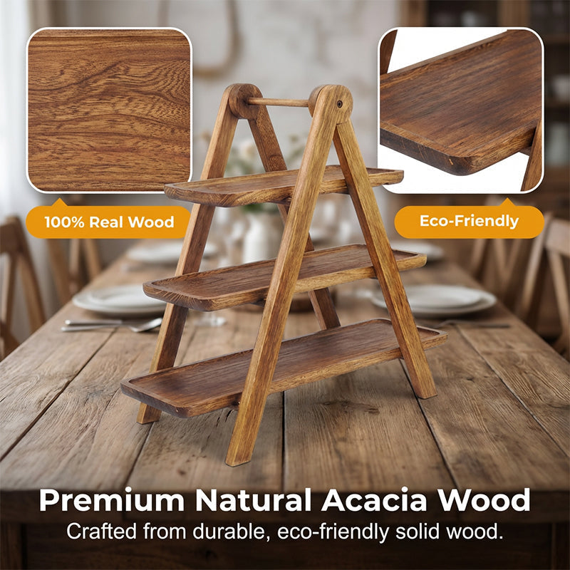 🔥50% OFF🔥3-Tier Wooden Serving Tray