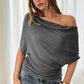 🔥 Hot sale 50% OFF！！🔥Women's Asymmetrical Off-Shoulder Batwing Sleeve Top