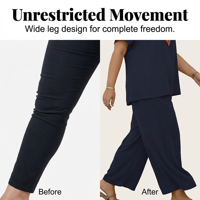🔥💐LAST DAY SALE 50%OFF!!💕Women's Casual Short Sleeve Top & Wide Leg Pants Set