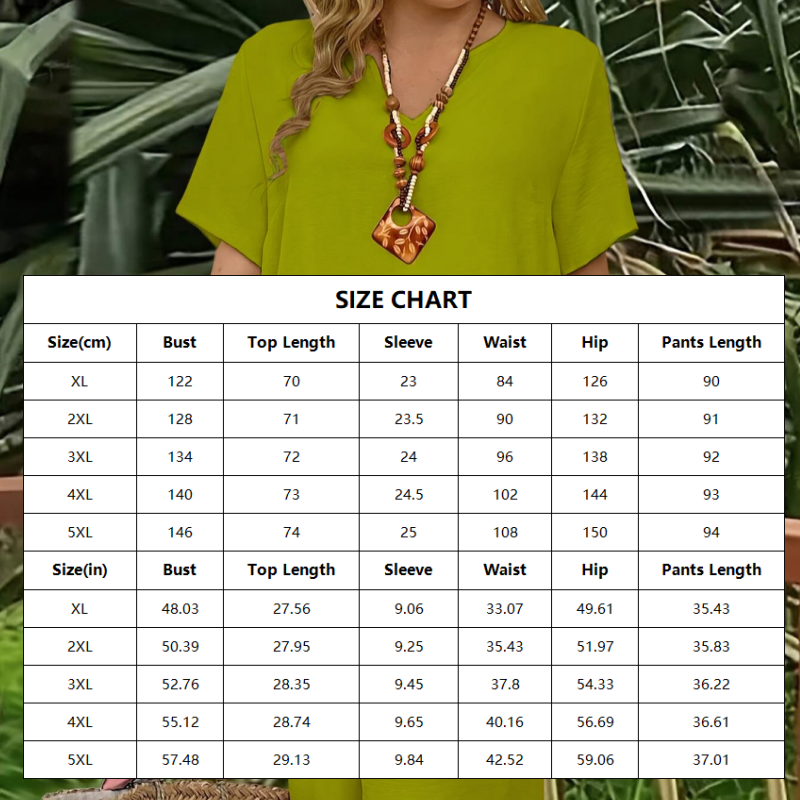 🔥💐LAST DAY SALE 50%OFF!!💕Women's Casual Short Sleeve Top & Wide Leg Pants Set