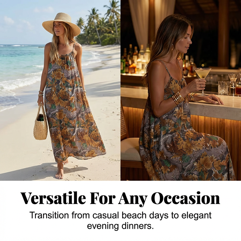 🔥💗LAST DAY SALE 50% OFF⚡50K+ SOLD🪞✨Backless Spaghetti Strap Maxi Dress👗Women Summer Lightweight Flowy Long Dress For Beach Vacation Evening Party UK Stock