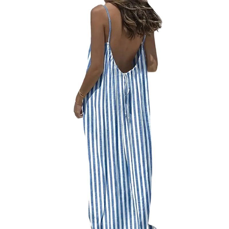 🔥💗LAST DAY SALE 50% OFF⚡50K+ SOLD🪞✨Backless Spaghetti Strap Maxi Dress👗Women Summer Lightweight Flowy Long Dress For Beach Vacation Evening Party UK Stock