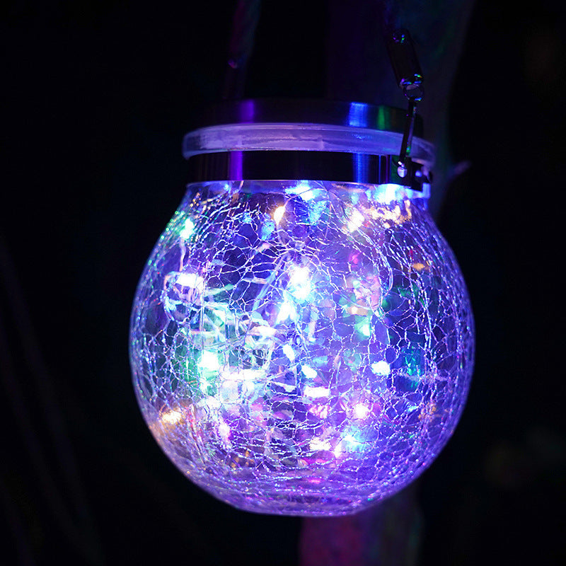 ⏳Time-Limited Special⏰☀️Solar Crackle Glass Jar Light💡