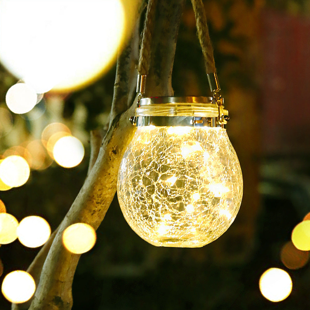 ⏳Time-Limited Special⏰☀️Solar Crackle Glass Jar Light💡