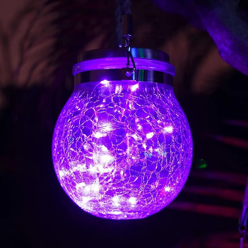 ⏳Time-Limited Special⏰☀️Solar Crackle Glass Jar Light💡