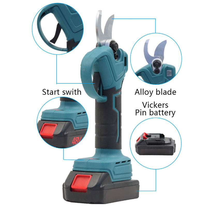 Cordless Lithium Electric Pruning Shears with LCD Display