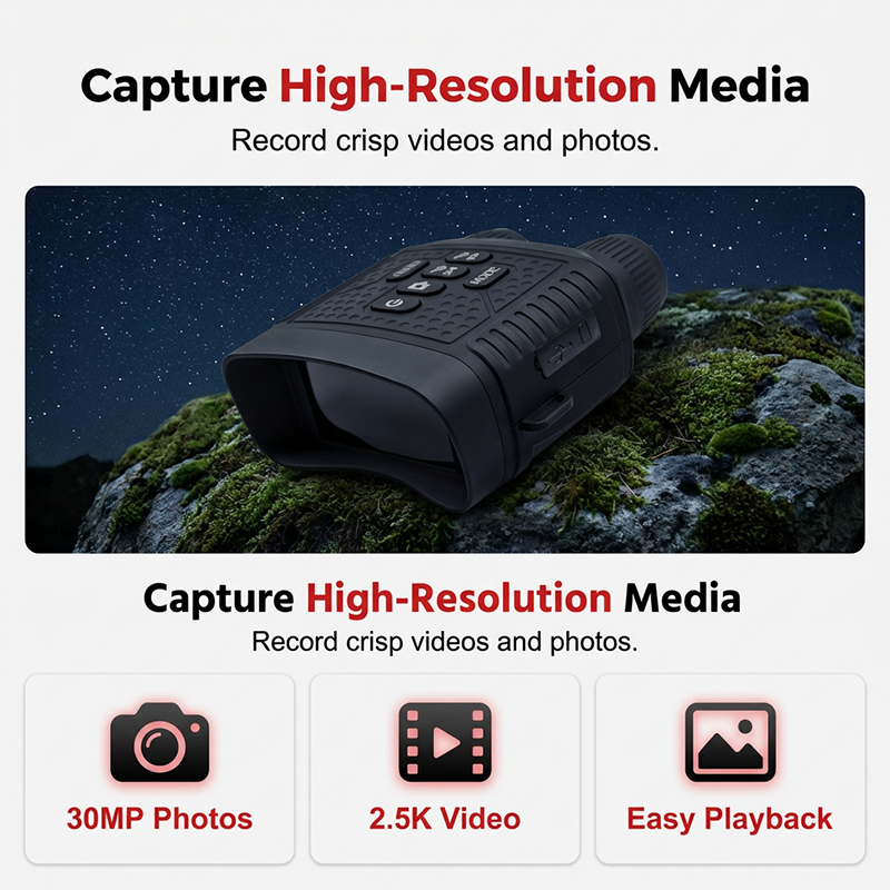 Digital Night Vision Binoculars with HD Photo & Video Recording