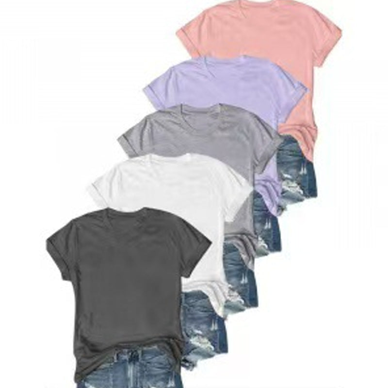 🔥2026 Hot sale 57% OFF🔥5-Pack Versatile Solid Color T-Shirt