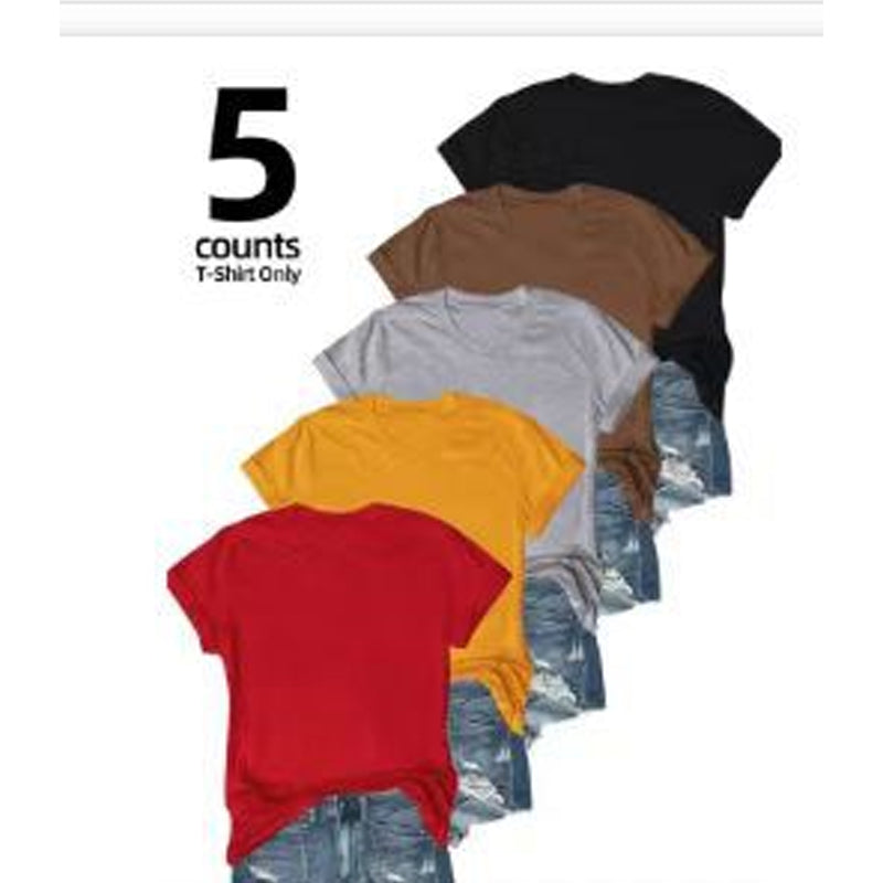 🔥2026 Hot sale 57% OFF🔥5-Pack Versatile Solid Color T-Shirt