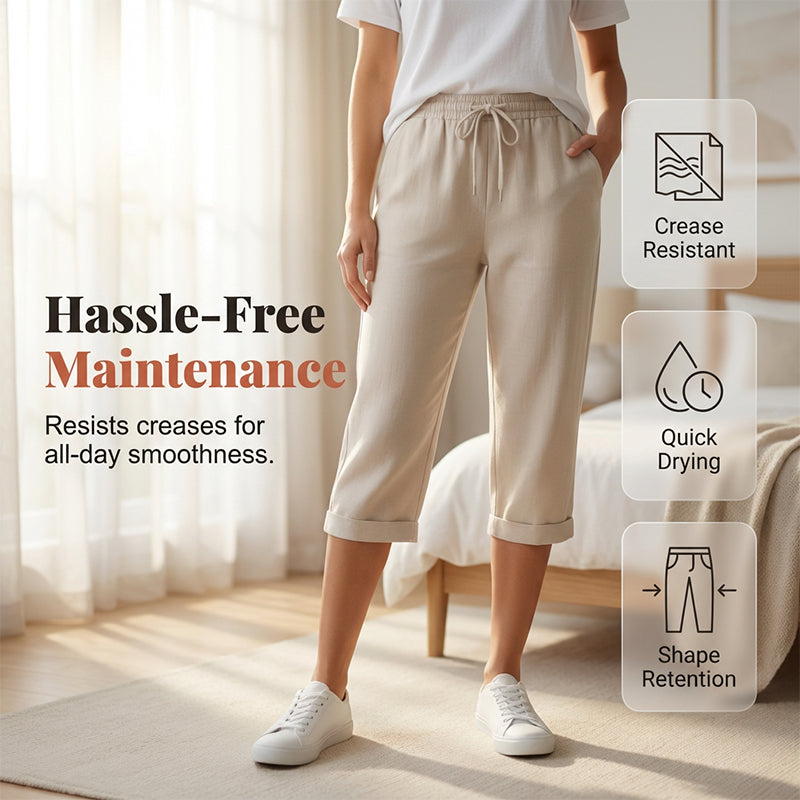 ⏰🔥LIMITED TIME 50% OFF! 👖 Women’s Casual Cotton Linen Capris – Breathable, Comfortable & Effortlessly Chic 🌿✨