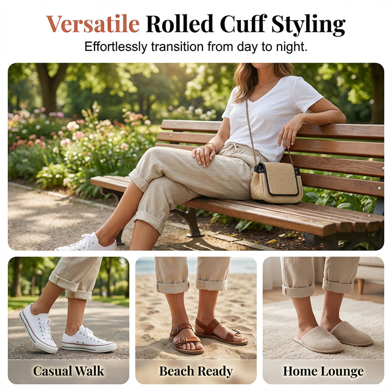 ⏰🔥LIMITED TIME 50% OFF! 👖 Women’s Casual Cotton Linen Capris – Breathable, Comfortable & Effortlessly Chic 🌿✨