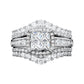 🎁2026 New Arrivals 50% OFF💥Women's Princess Cut Cubic Zirconia Filled Ring – Pave Setting, Multi-Layer Band, Sparkle ✨