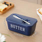 Large Plastic Butter Dish With Lid & Knife