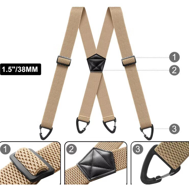 👔 40% OFF NOW! 🔗 Men's Suspenders with X-Back & Clip Fasteners – Sturdy Clips, Wide Straps & Adjustable for a Secure Fit 👖