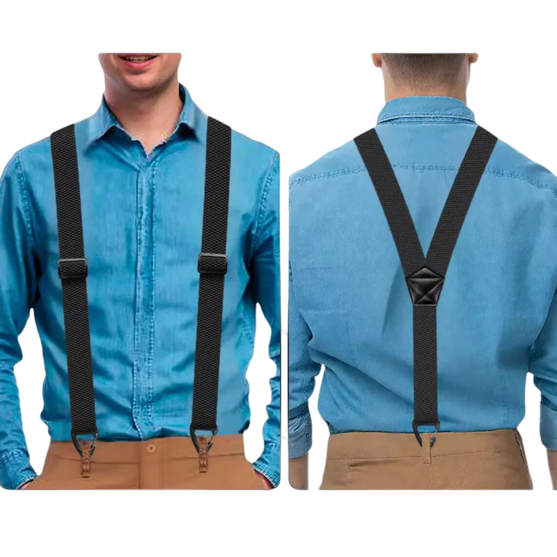 👔 40% OFF NOW! 🔗 Men's Suspenders with X-Back & Clip Fasteners – Sturdy Clips, Wide Straps & Adjustable for a Secure Fit 👖