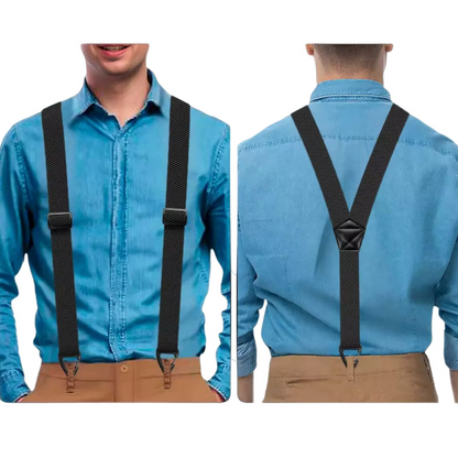 👔 40% OFF NOW! 🔗 Men's Suspenders with X-Back & Clip Fasteners – Sturdy Clips, Wide Straps & Adjustable for a Secure Fit 👖