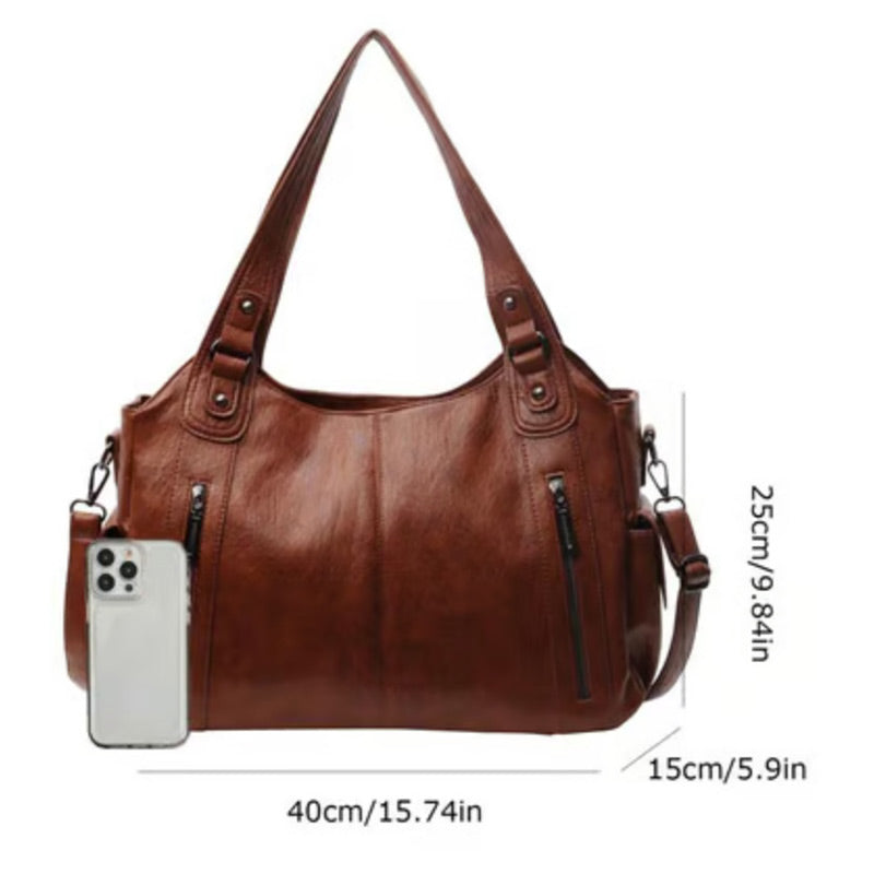 Women's Punk Style Studded Decor Tote Bag