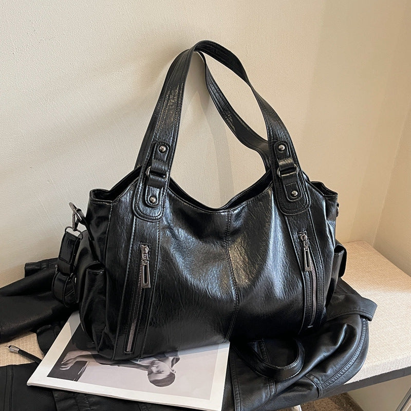 Women's Punk Style Studded Decor Tote Bag