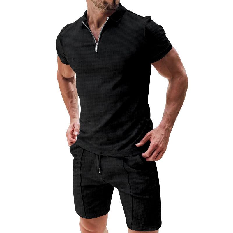 ⚡ 50% OFF FLASH SALE! Summer Zip-Neck Shirt & Shorts Set – Breathable, Lightweight & Effortlessly Stylish ☀️🌬️🔥【Limited Time】