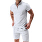 ⚡ 50% OFF FLASH SALE! Summer Zip-Neck Shirt & Shorts Set – Breathable, Lightweight & Effortlessly Stylish ☀️🌬️🔥【Limited Time】
