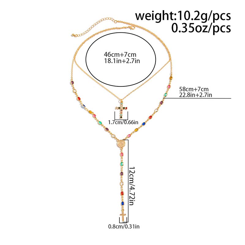 📢📢50% OFF !! ⏰Layered Gold Cross Necklaces for Women