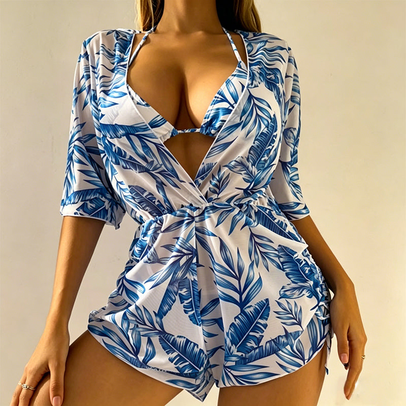 🏊‍♀️👙Pool Statement✨ Women's Sexy Printed 3-Piece Set