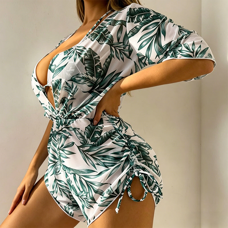 🏊‍♀️👙Pool Statement✨ Women's Sexy Printed 3-Piece Set