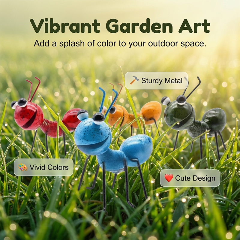 🐜💚 Colorful Ant Yard Statue – Quirky, Rust-Free, Brings a Smile to Your Garden Every Day 😊🌿