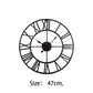 Silent Non-Ticking Vintage Industrial Wall Clock