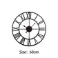 Silent Non-Ticking Vintage Industrial Wall Clock