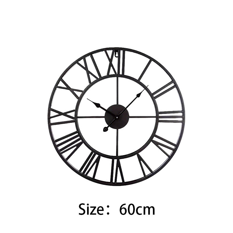 Silent Non-Ticking Vintage Industrial Wall Clock