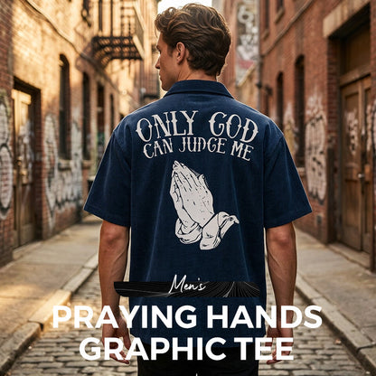 🎁2026 New Arrivals 59% OFF💥Men's Praying Hands Graphic Tee – Cotton, Casual, Symbolic, Versatile ✨