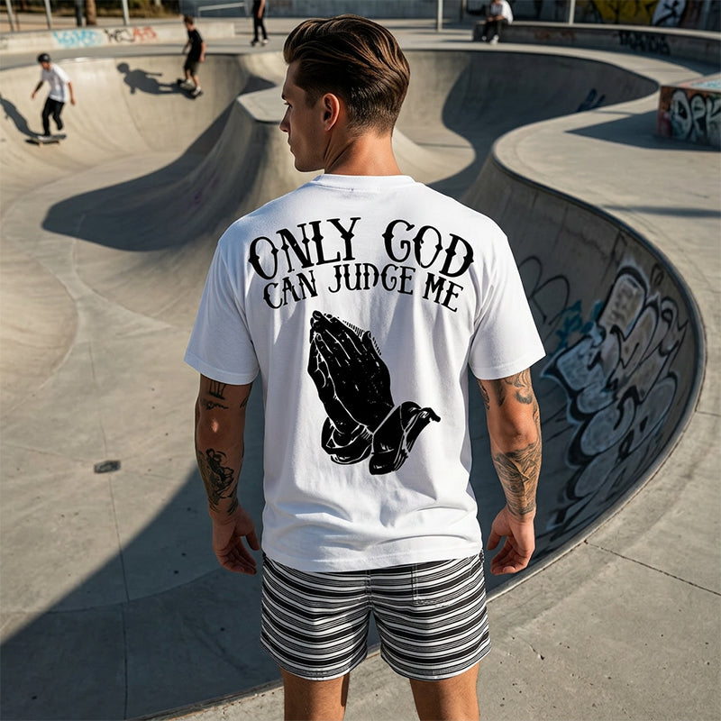 🎁2026 New Arrivals 59% OFF💥Men's Praying Hands Graphic Tee – Cotton, Casual, Symbolic, Versatile ✨