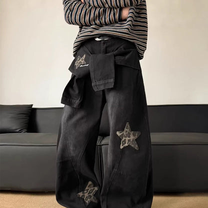 Star Patch Baggy Jeans