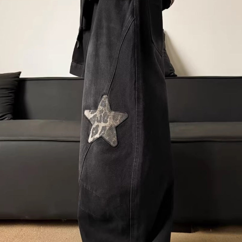 Star Patch Baggy Jeans