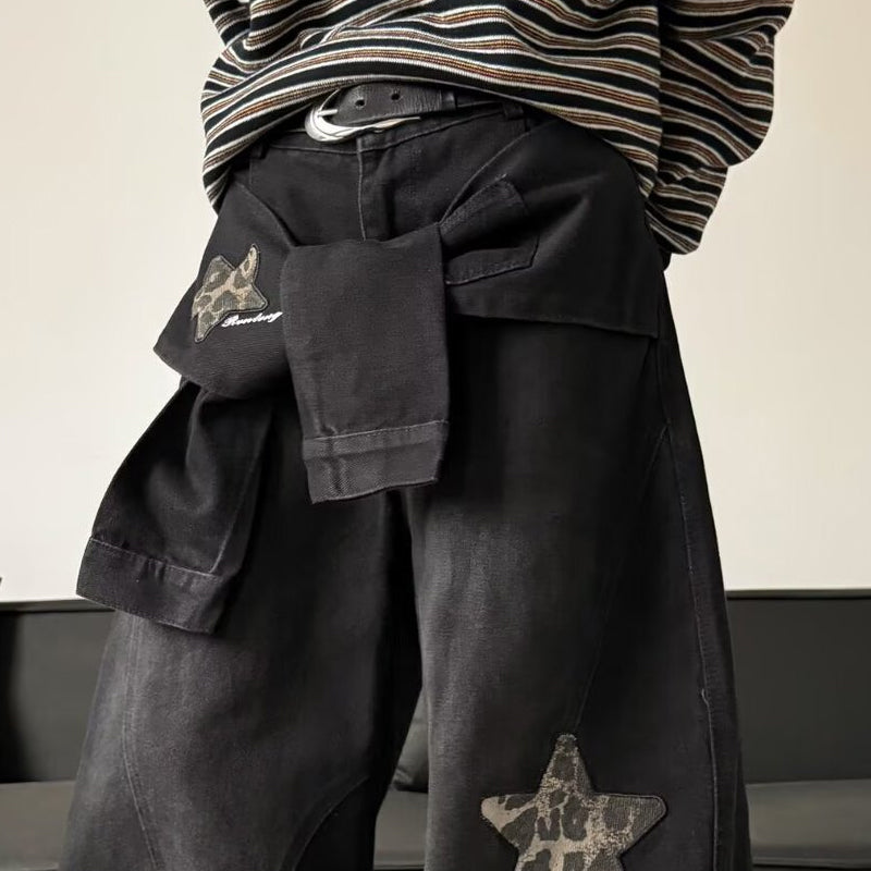 Star Patch Baggy Jeans