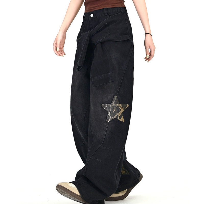 Star Patch Baggy Jeans