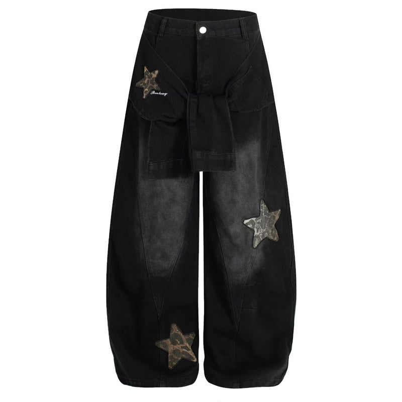 Star Patch Baggy Jeans