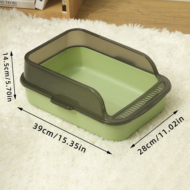 🐱 50% OFF NOW!🌸 Semi-Enclosed Litter Box – Splash Guard & Odorless – Easy Clean Cat Toilet – Safe PP Material 🚽