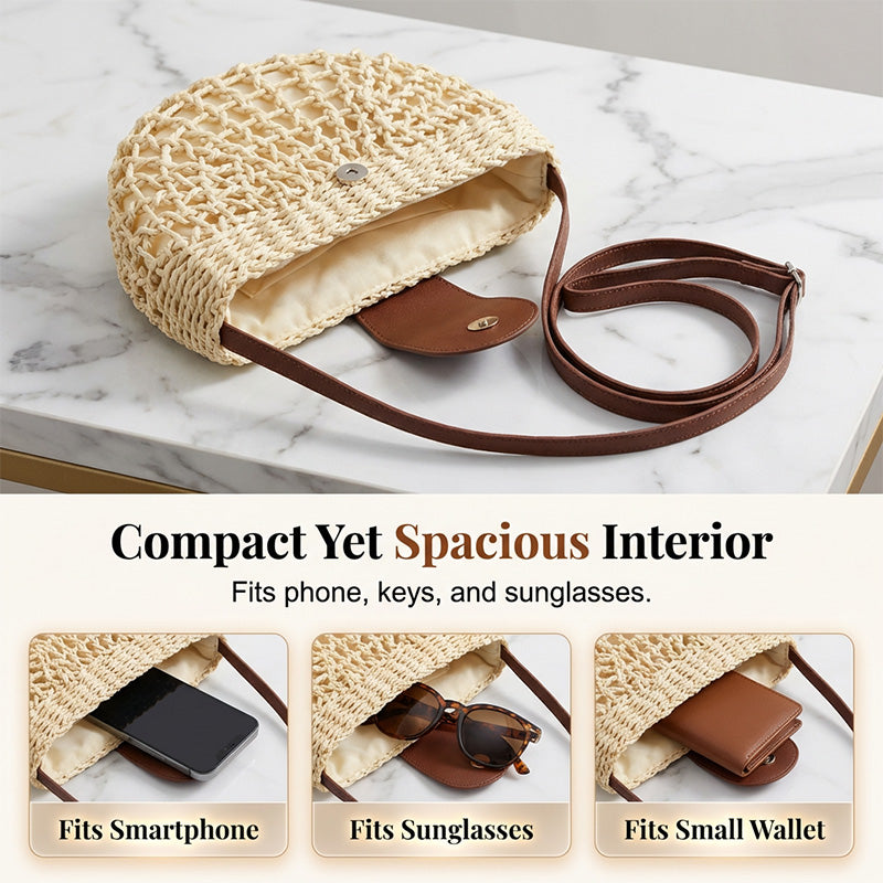 Woven Crossbody Bag for Women