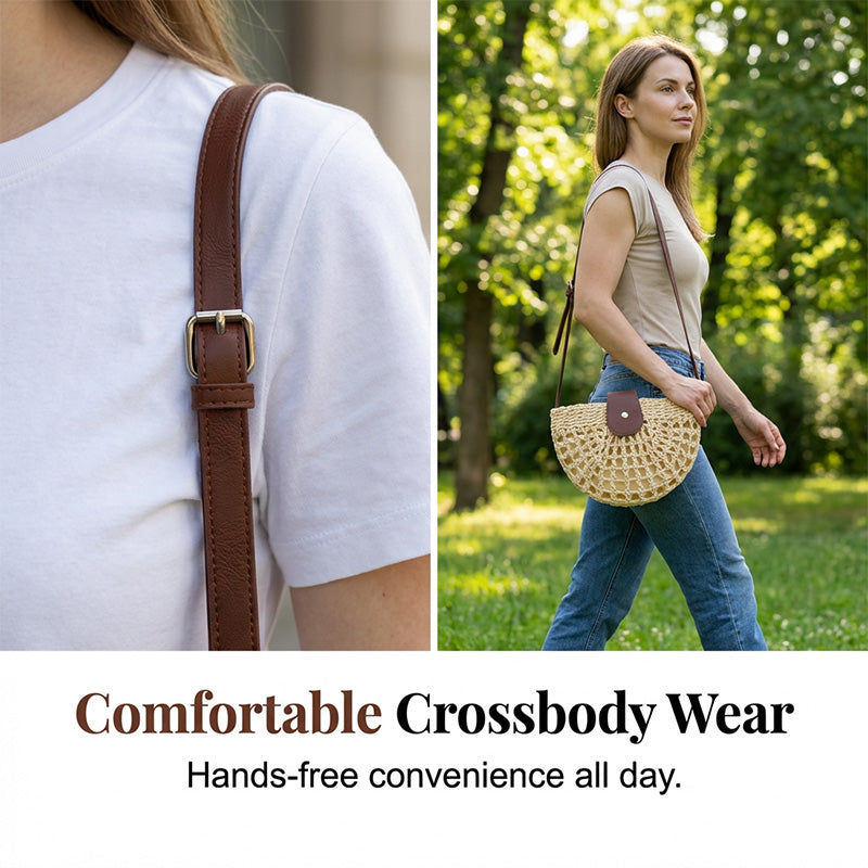 Woven Crossbody Bag for Women