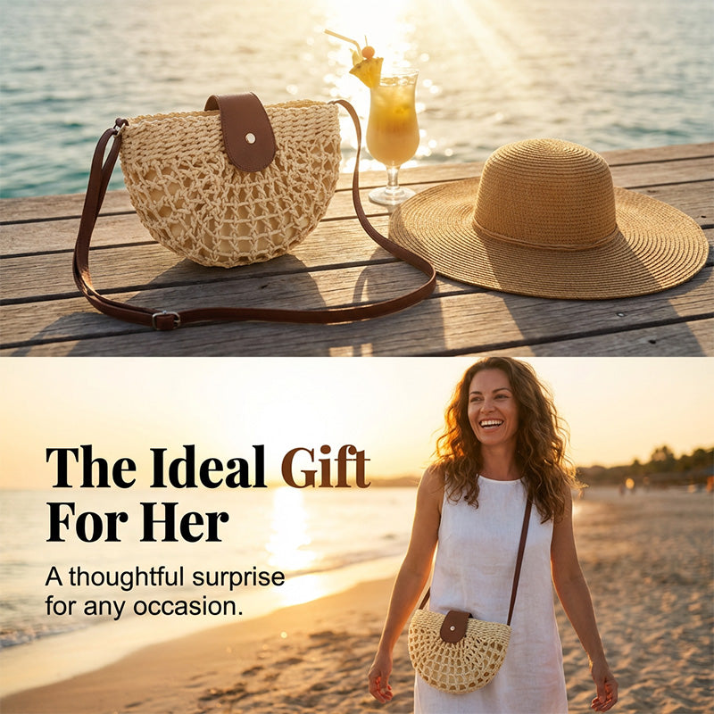 Woven Crossbody Bag for Women
