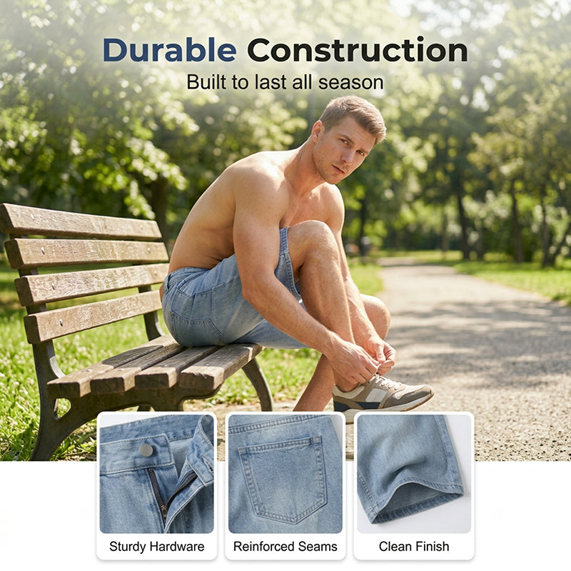🥳SUMMER HOT SALE🥳💞50K+ SOLD!💥50% OFF! 🔥Men's Casual Relaxed Fit Denim Shorts