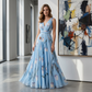 🔥2026 New Arrival ＆ Hot Sale ＆ 50％ Off🔥 Tulip Print Maxi Dress – Elegant V-Neck, Flowy, Floral 🌷