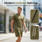 📢📢50% OFF !! ⏰Men's Waffle Knit T-Shirt & Shorts Set