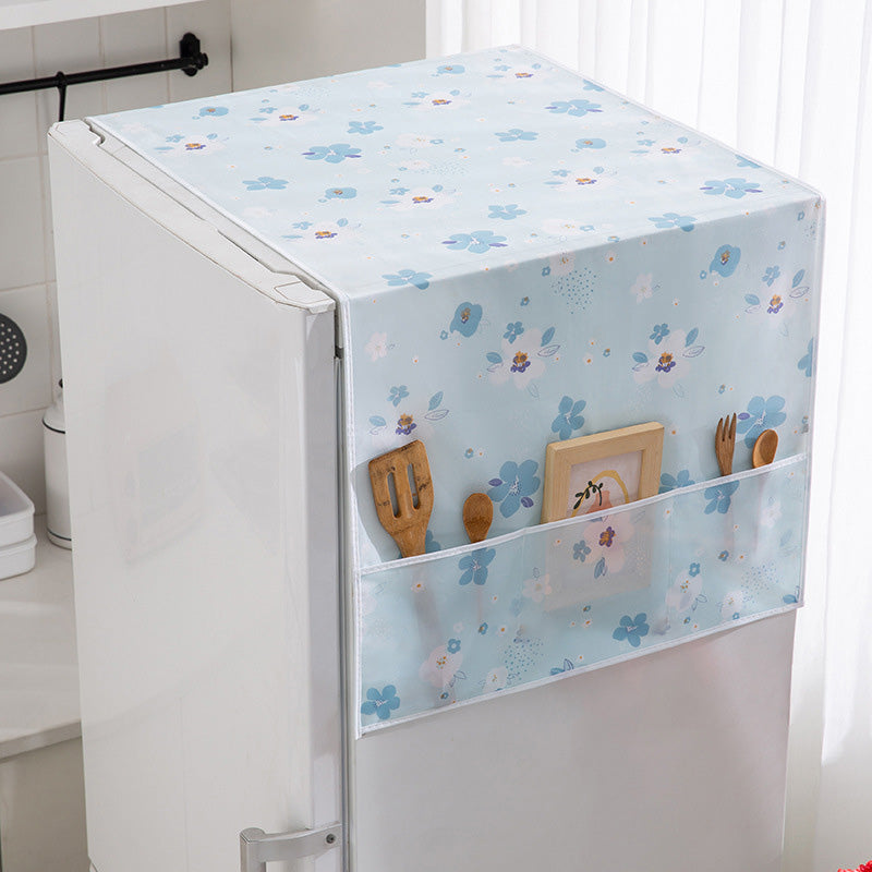 🎉 2026 SALE 50% OFF! 🧊 Fridge Dust Cover with Pockets – Peek-a-Boo Protection for Your Refrigerator ✨