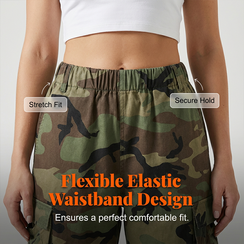 🔥 50% OFF 🩳 Women's Camouflage Cargo Shorts with Pockets✨