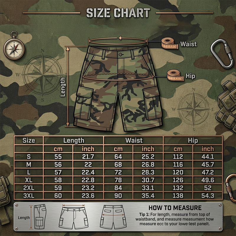 🔥 50% OFF 🩳 Women's Camouflage Cargo Shorts with Pockets✨